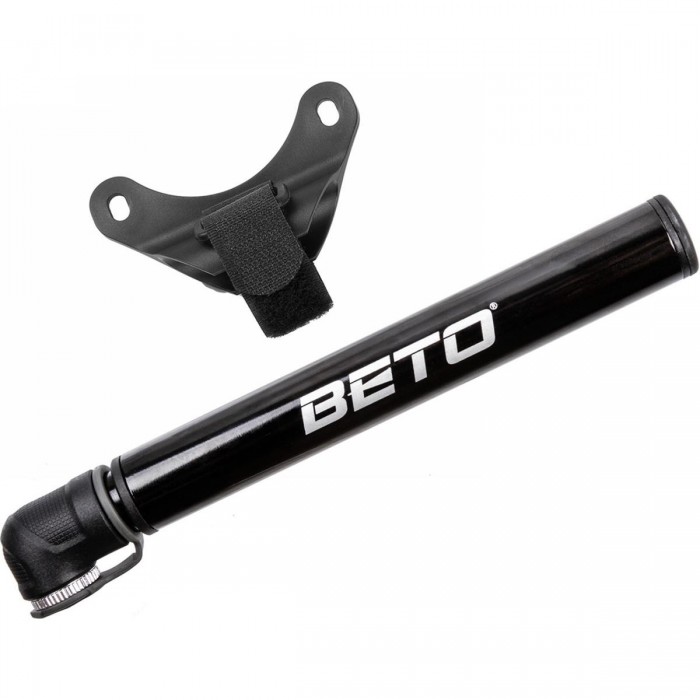 Mini Pompe Beto en Aluminium Noir pour Valve Française, 100 PSI - 1