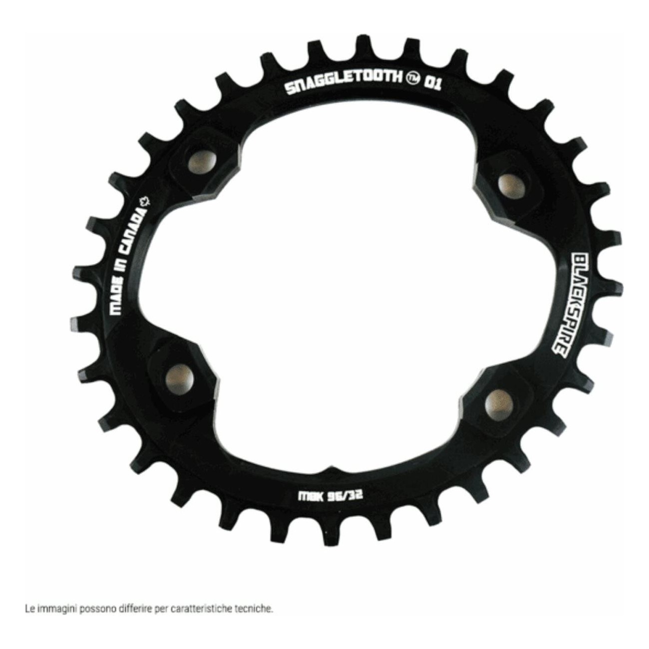 Snaggletooth Oval Chainring 34T 96BCD for Shimano XTR 9000/9020 MTB - 1