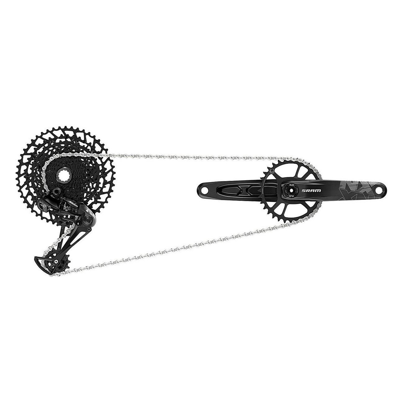 Transmission SRAM NX Eagle DUB 12s avec Dérailleur, Gâchette et Pédalier 175mm pour VTT - 1