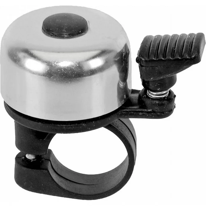 Mini Campanello in Alluminio Argento Anodizzato 35 mm con Vite Metrica - 1 - Campanelli - 4015493893196