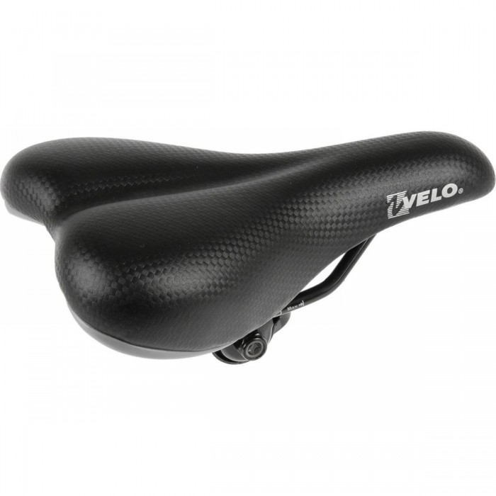 Velo Junior Black Saddle for Kids 16-24' with Clamp, 227x145 mm - 1