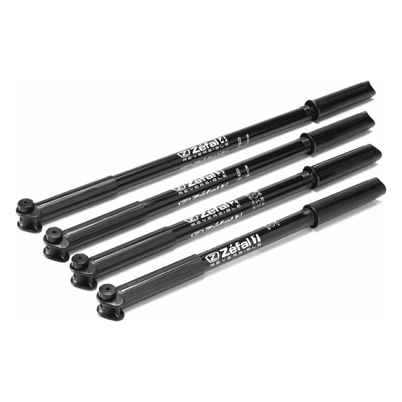 Schwarze Rahmenpumpe 520-570 mm für Presta- und Schrader-Ventile - 1