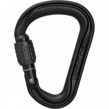 Matte Grey HMS Carabiner with Screw Lock - Lightweight 56g, Maximum Safety - 1