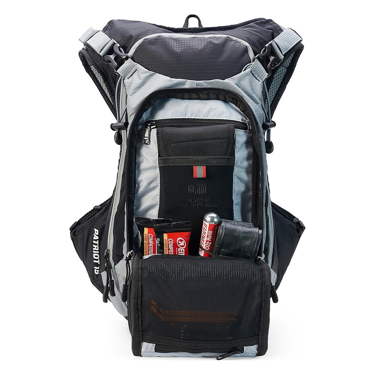 Sac à dos USWE Patriot 15 Litres Gris-Noir avec Protection dorsale pour VTT - 4