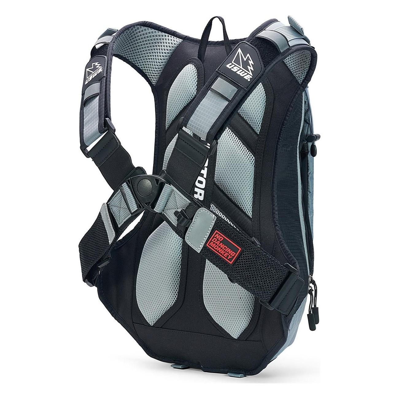 Mochila USWE Patriot 15 Litros Gris-Negro con Protector de Espalda para MTB - 6