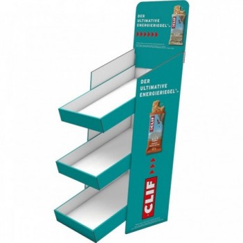 Expositor de Mostrador Clif Bar con 3 Compartimentos de Cartón Resistente, Color Turquesa - 2