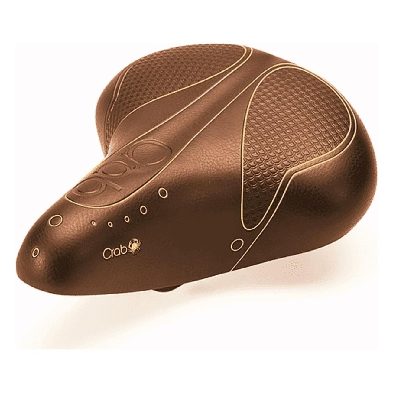 Brown Citybike Saddle for Women with Springs, Comfort and Style 258x204 mm - 1