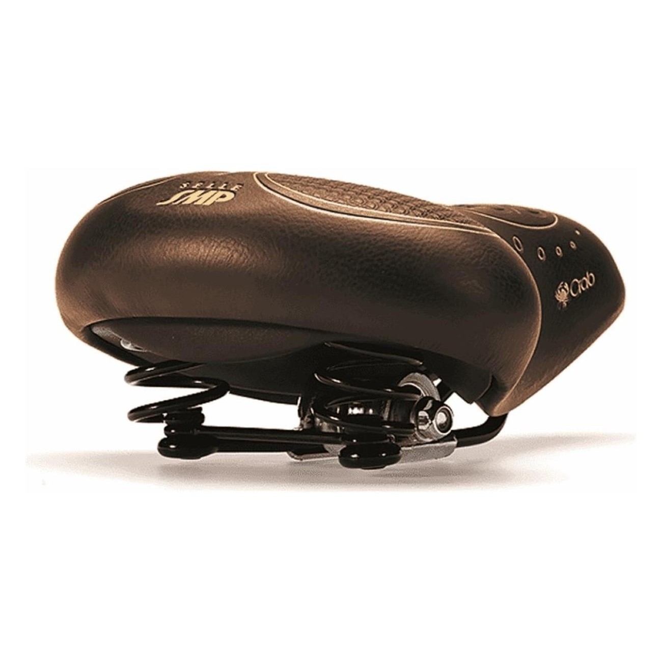 Brown Citybike Saddle for Women with Springs, Comfort and Style 258x204 mm - 2