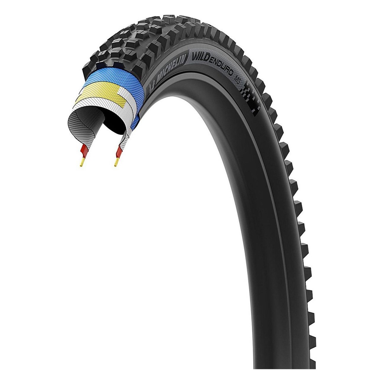 Copertone MTB 27.5x2.40 Michelin Wild Enduro MS TLR Dark, Extra Grip e Protezione Antiforatura - 6 - Copertoni - 3528701750088