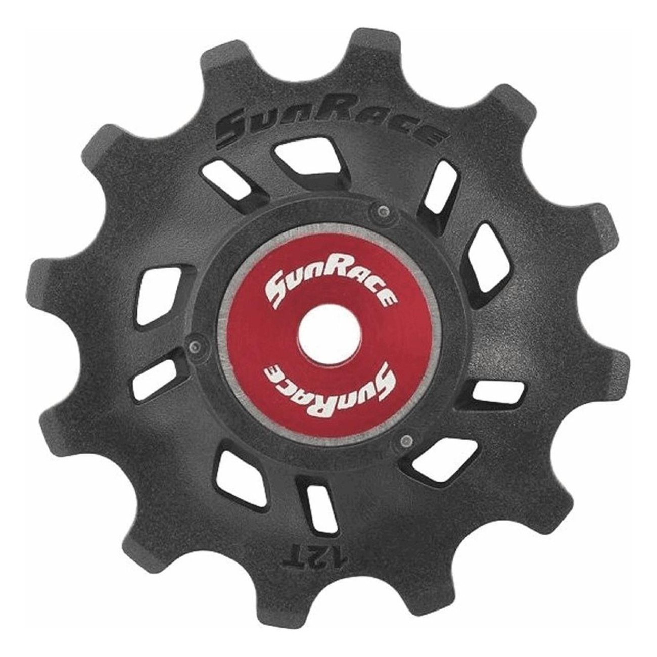 Sunrace SRAM Eagle 12T Pulley Black/Red Compatible with Shimano/Campagnolo - 1