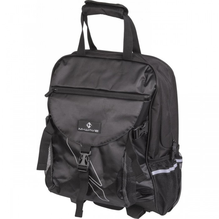 Bolsa Portapacchi y Trolley 15L M-Wave Amsterdam TR S Negro-Gris con Montaje Ajustable - 1