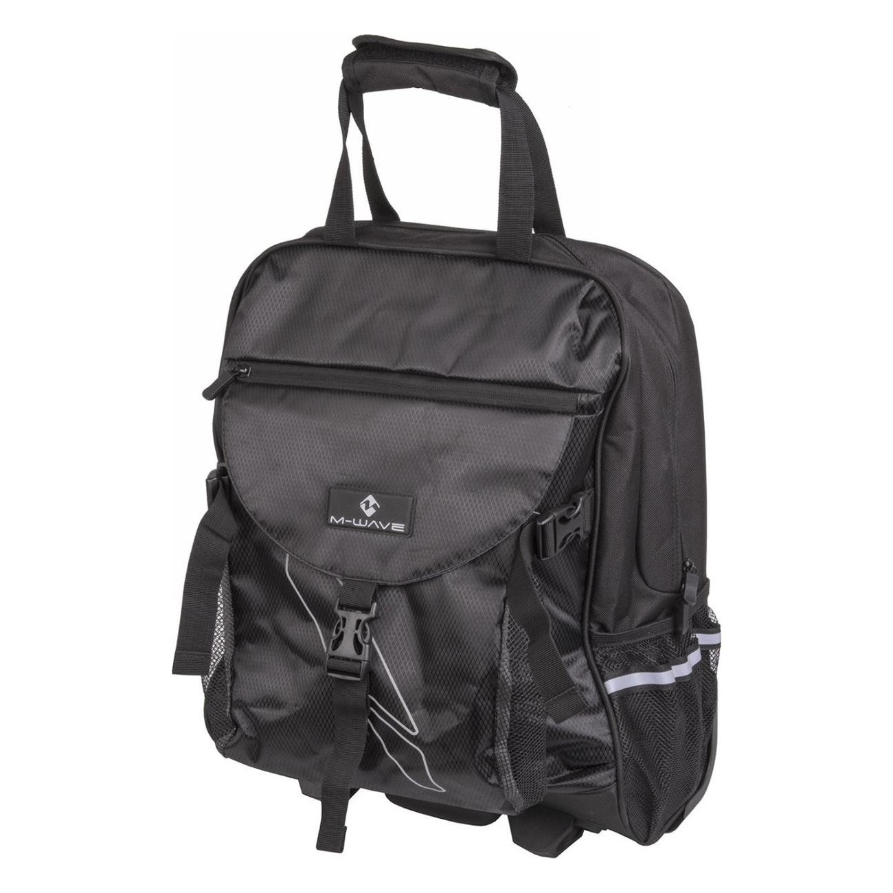 Bolsa Portapacchi y Trolley 15L M-Wave Amsterdam TR S Negro-Gris con Montaje Ajustable - 1