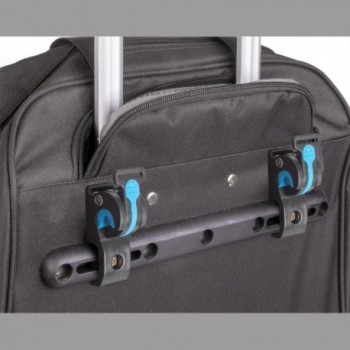 M-Wave Amsterdam TR S 15L Rack Bag and Trolley Black-Grey with 3-Point Mounting - 4