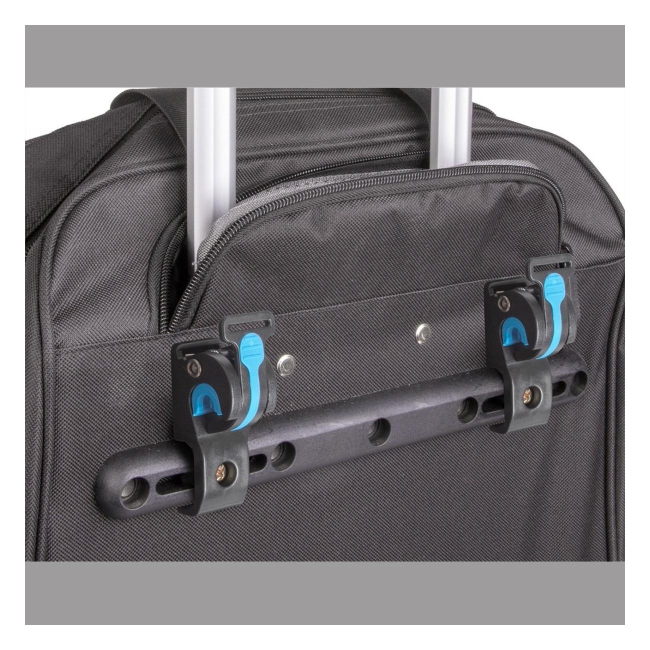 M-Wave Amsterdam TR S 15L Rack Bag and Trolley Black-Grey with 3-Point Mounting - 4