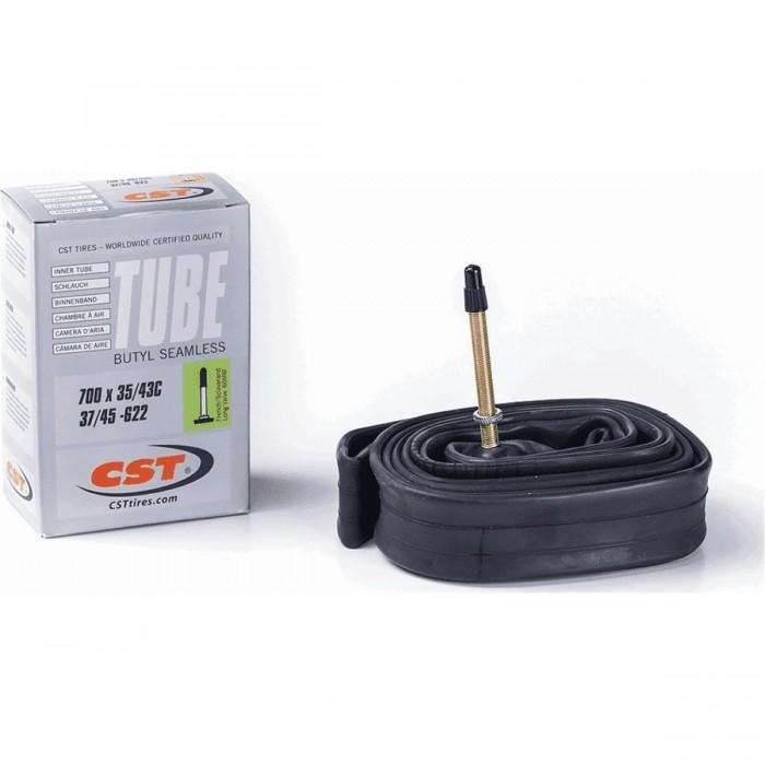 CST 28' 700x35/43 Inner Tube with 60mm Threaded Presta Valve - Reliable & Durable - 1