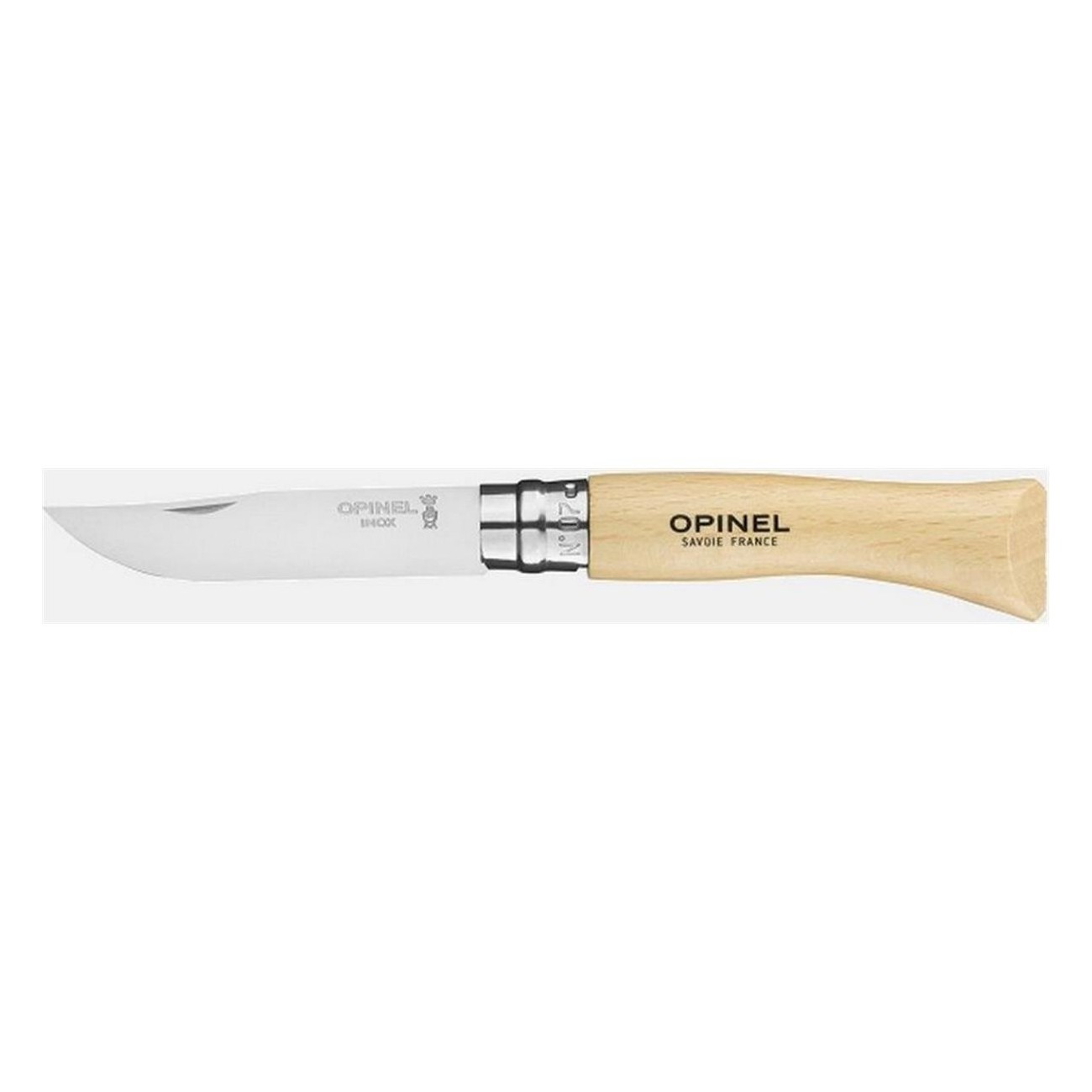 Coltello Opinel Viroblock N.7 Inox - Confezione da 12 Pezzi, Lama in Acciaio Inox e Manico in Faggio - 1 - Coltelli - 3123840006