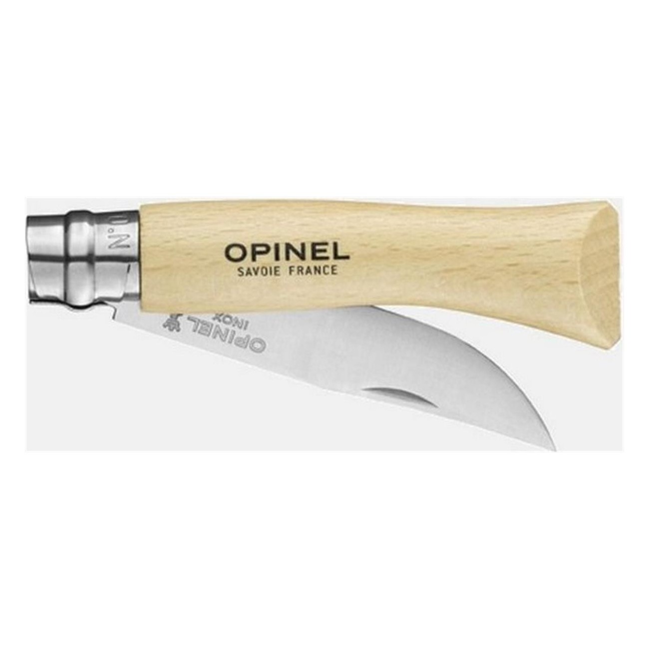 Coltello Opinel Viroblock N.7 Inox - Confezione da 12 Pezzi, Lama in Acciaio Inox e Manico in Faggio - 2 - Coltelli - 3123840006