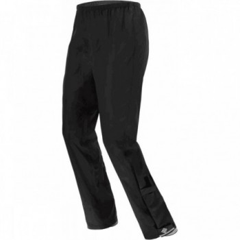 Black Waterproof Pants with Removable Shoe Covers - Size M, Compact Nylon - 1