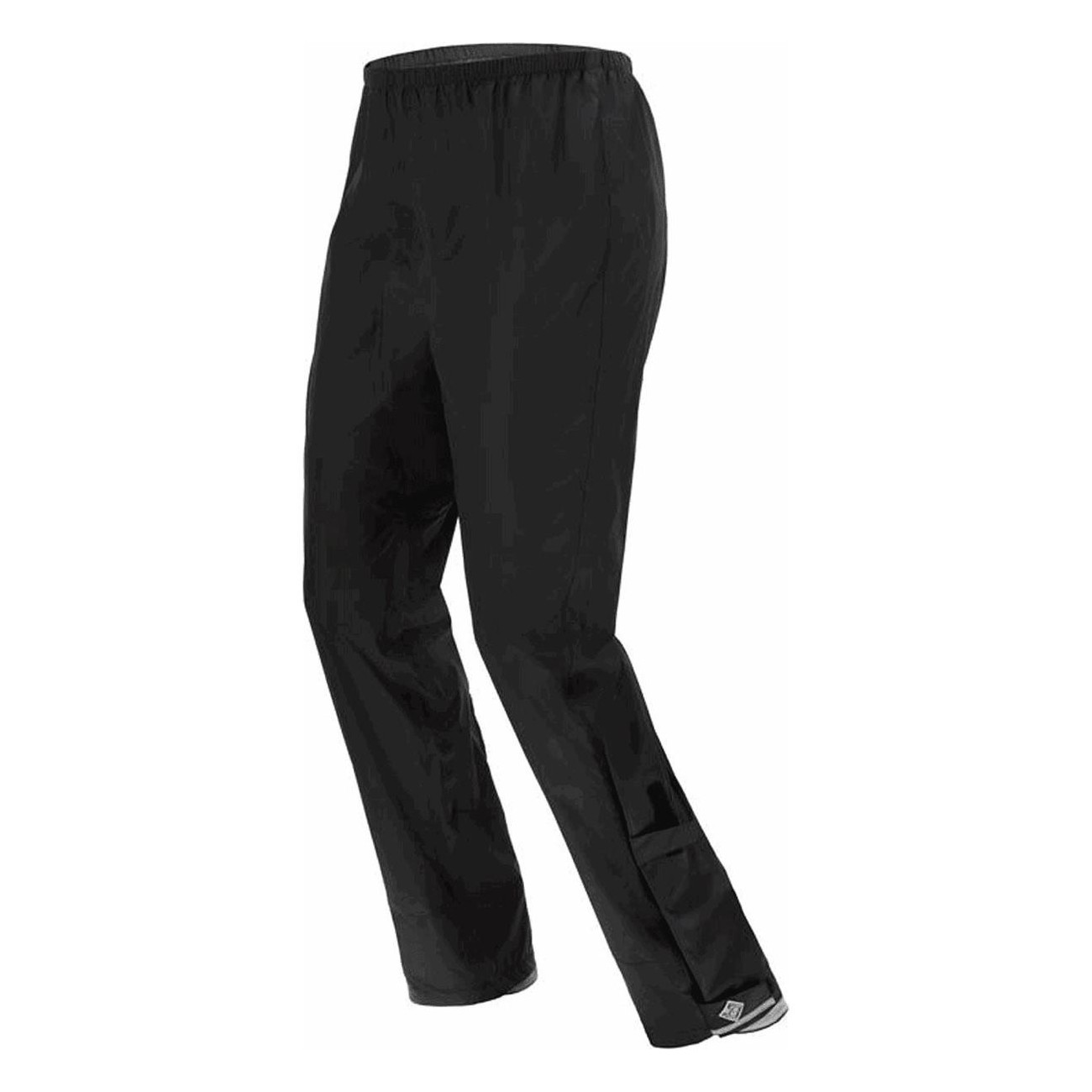 Black Waterproof Pants with Removable Shoe Covers - Size M, Compact Nylon - 1