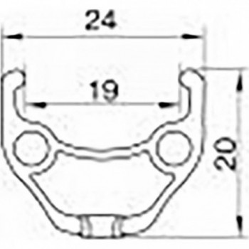 Cerchio Remerx Top Disc 28/29' 622x19mm, 36 Fori, Nero, Occhielli Singoli, AV - 2 - Cerchi - 0887539034344