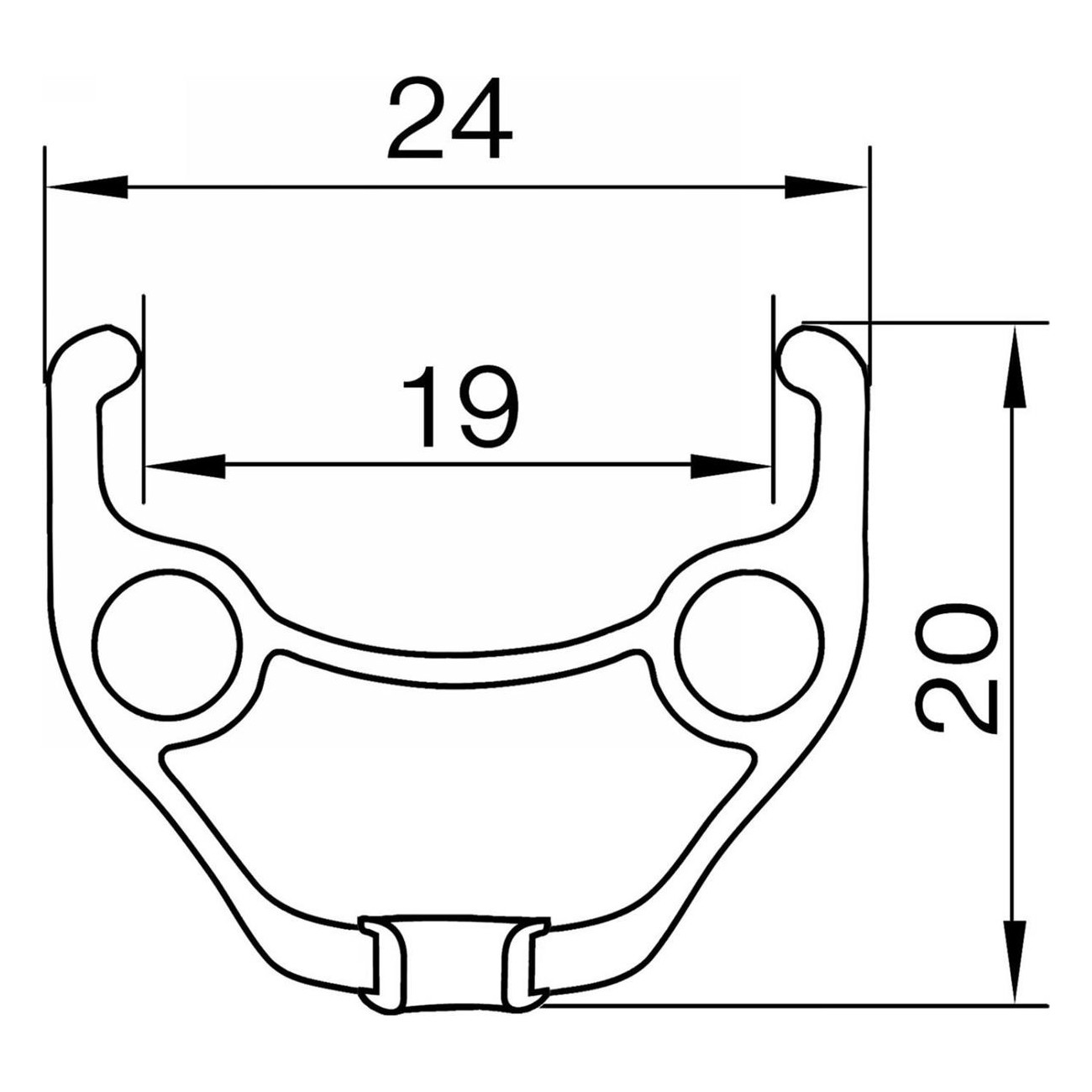 Cerchio Remerx Top Disc 28/29' 622x19mm, 36 Fori, Nero, Occhielli Singoli, AV - 3 - Cerchi - 0887539034344