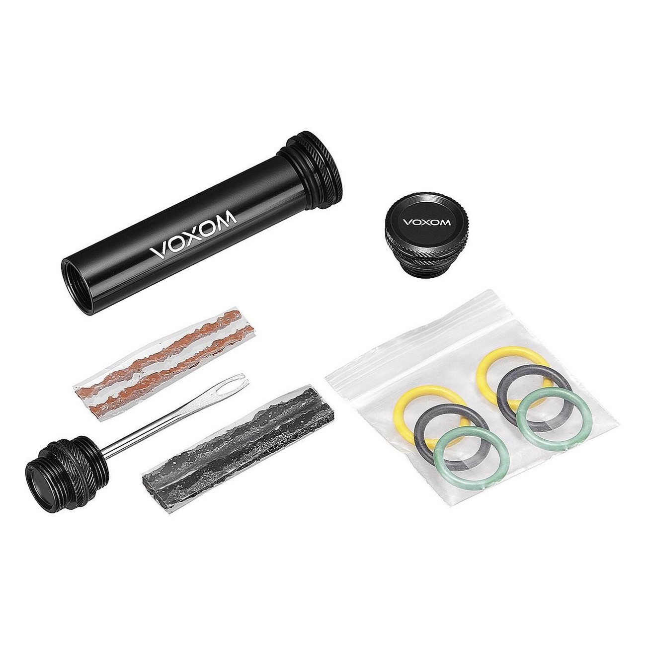 Tubeless Repair Kit wkl43 for Tires, Compatible with 18-19.5 mm Handlebars, Black - 1