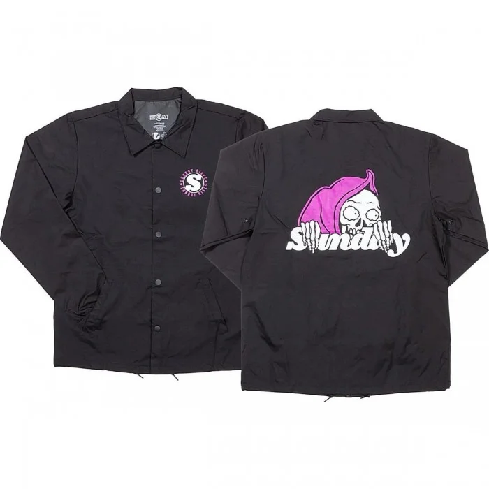 Chaqueta Impermeable Sunday Creepy Sweeper Negro Púrpura/Blanco Talla M - 1