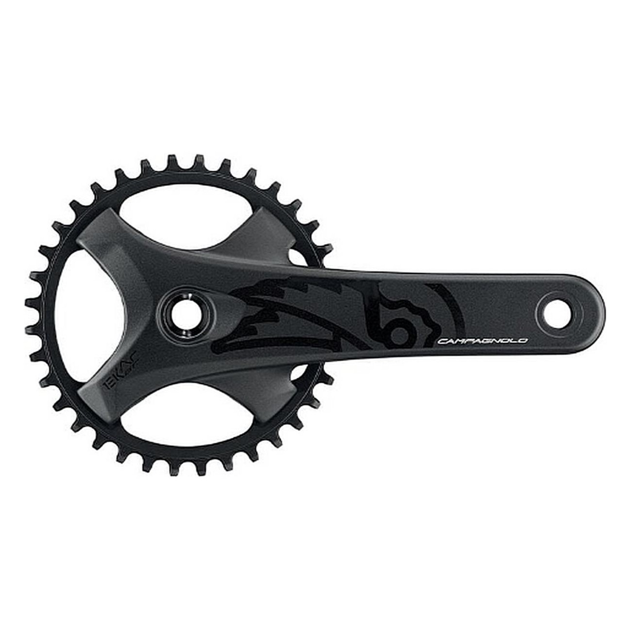 Ekar GT Pro-Tech Crankset 1x13v 38D 172.5mm Black for Gravel - 1