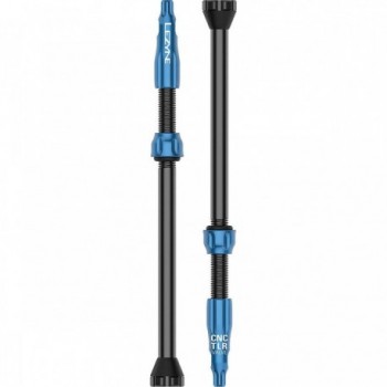 Lezyne CNC 80mm Tubeless Valve in Blue - Pair - 1