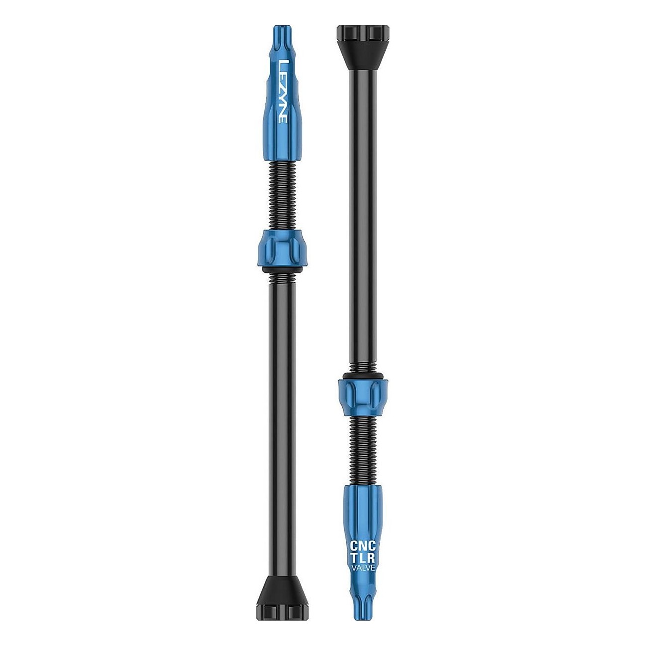 Lezyne CNC 80mm Tubeless Valve in Blue - Pair - 1