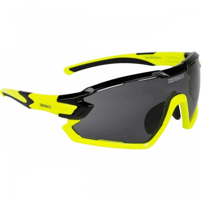 Sportbrille Cosmonaut Lunar Roving Schwarz/Neon-Gelb UV400 mit asphärischen Linsen - 1