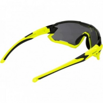 Sportbrille Cosmonaut Lunar Roving Schwarz/Neon-Gelb UV400 mit asphärischen Linsen - 4