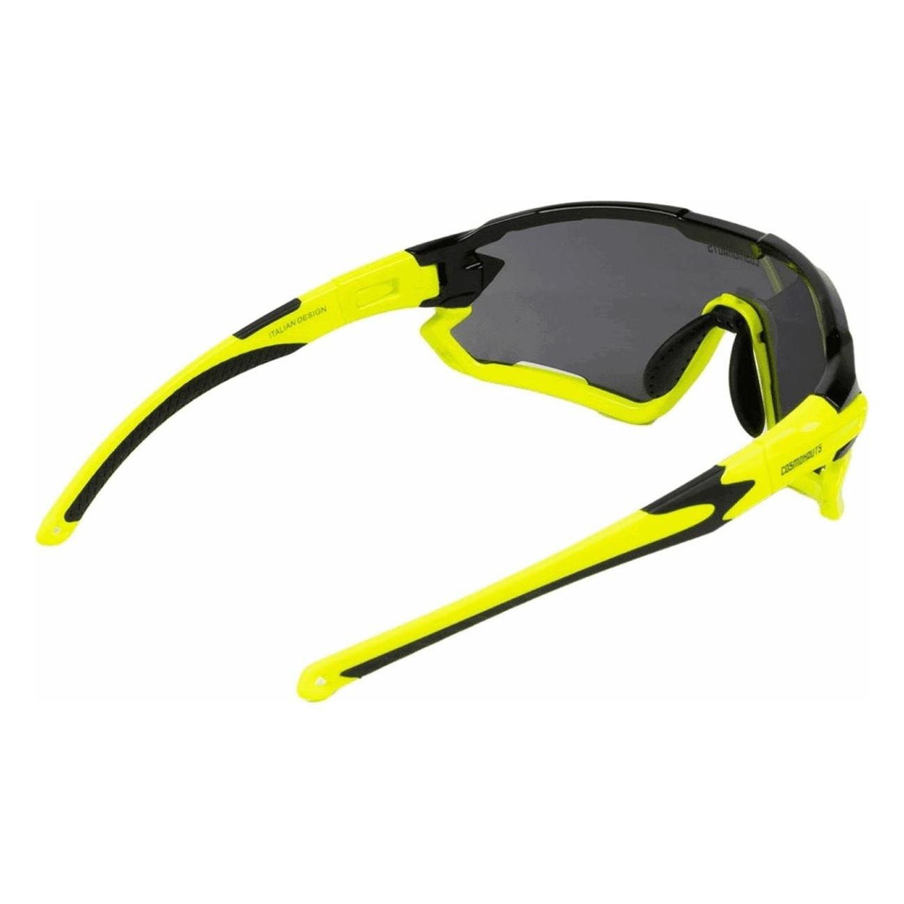 Sportbrille Cosmonaut Lunar Roving Schwarz/Neon-Gelb UV400 mit asphärischen Linsen - 4