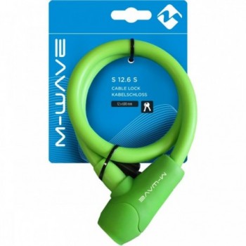 Candado de Silicona M-Wave 600x12 mm Verde con Bloqueo Automático - 3