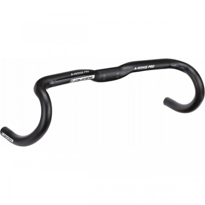 A-Wing AGX Pro Gravel Handlebar 420mm x 31.8mm Black Aluminum with Integrated Cable Routing - 1