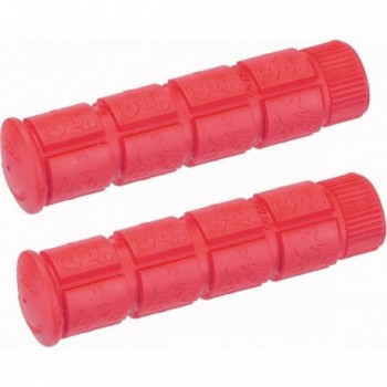 Red 120mm V-Grip Rubber Grips for Single Speed Bikes - 1