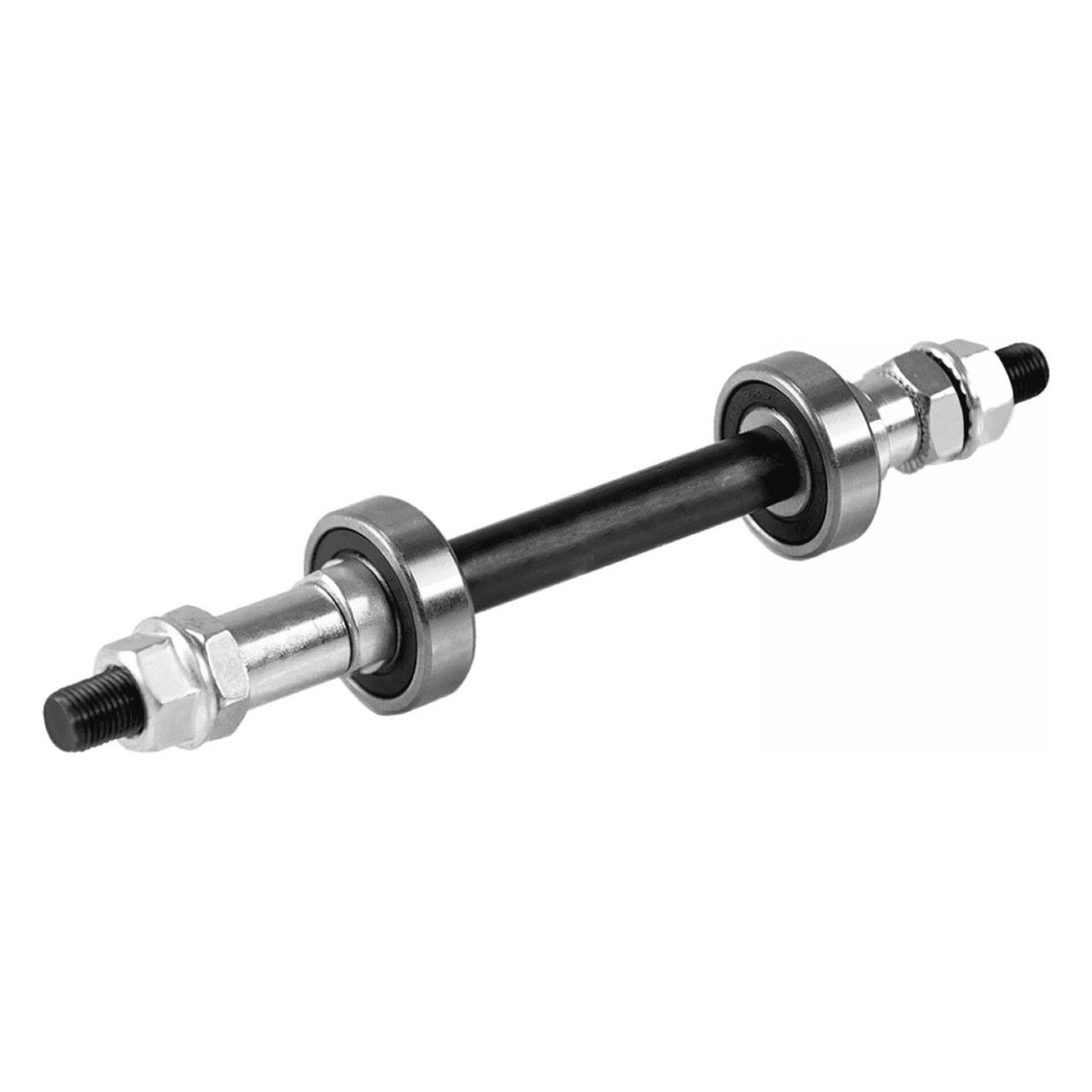 Rear Hub Axle 3/8' 175 mm with Bearings and Nuts for Bicycle - 1