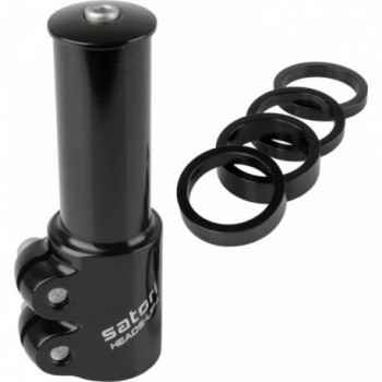 Ahead Handlebar Height Adapter in Black Aluminum 28.6x117mm Adjustable - 1