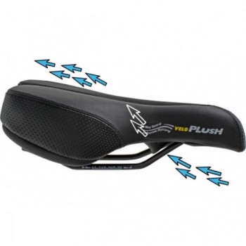 VELO Men's Saddle with Deep Channel and V-Cut, No Clamp - 2