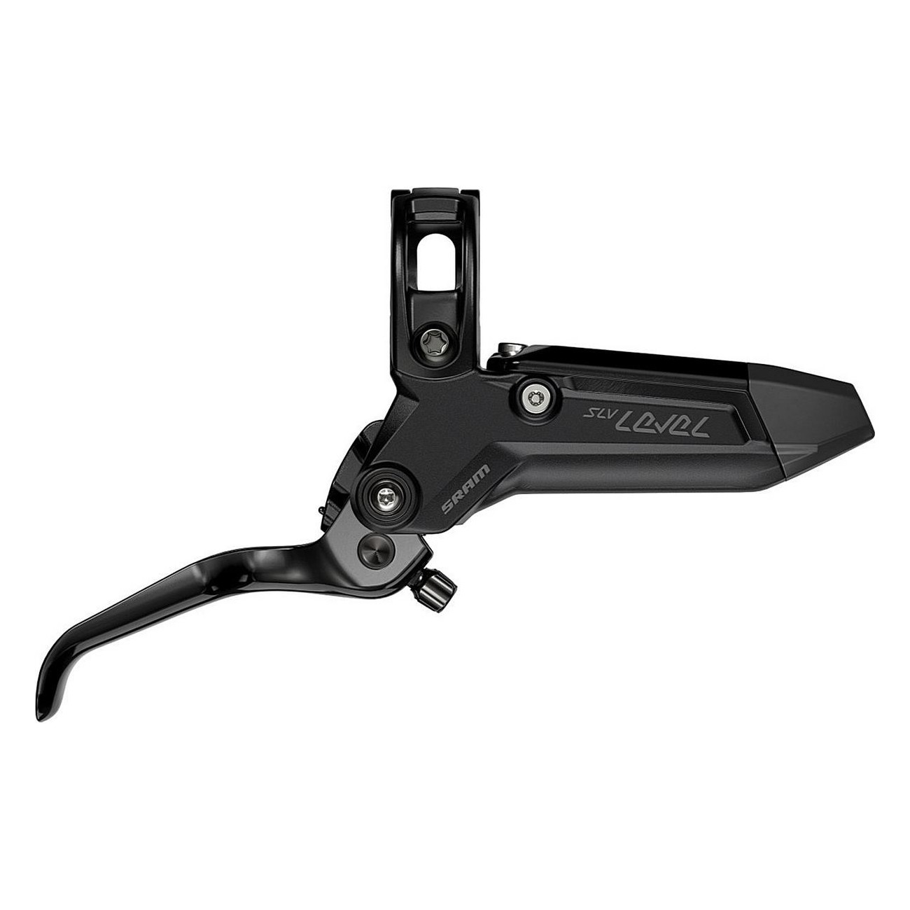 Freno Anteriore Sram Level Silver Stealth Nero - 4 Pistoni, Linea 950mm, Senza Rotore/Adattatore - 1 - Pinze e comandi - 0710845