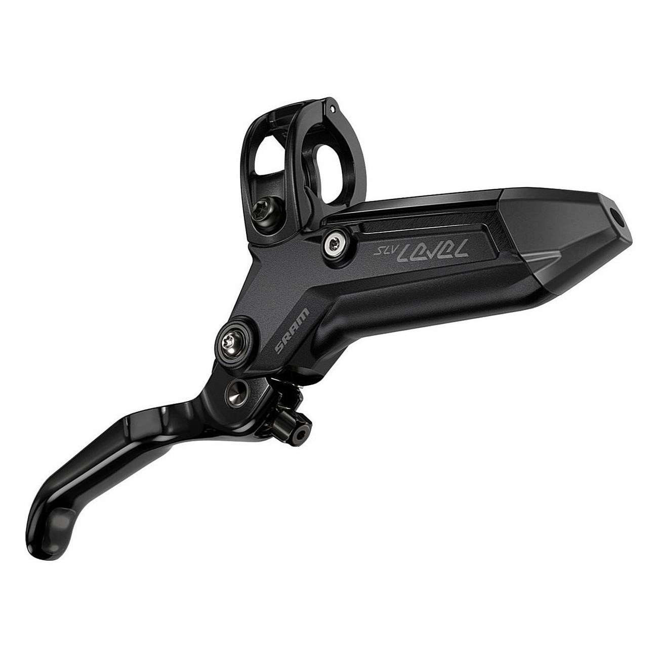 Freno Anteriore Sram Level Silver Stealth Nero - 4 Pistoni, Linea 950mm, Senza Rotore/Adattatore - 2 - Pinze e comandi - 0710845