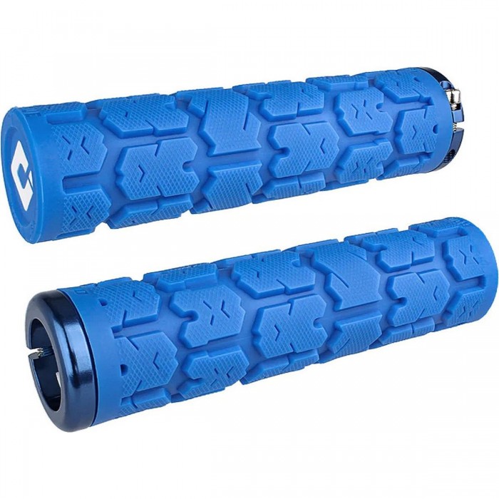 Odi Grips Rogue V2.1 Lock-On Blue with Clamps 135 mm - Comfort & Performance for Bike - 1