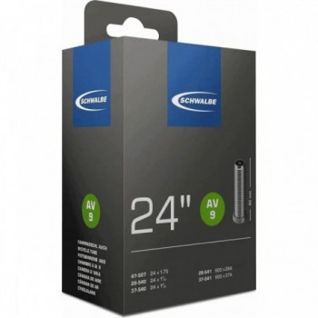 Schwalbe 24x1 3/8 Inner Tube with AV9 Auto Valve 40mm - 1