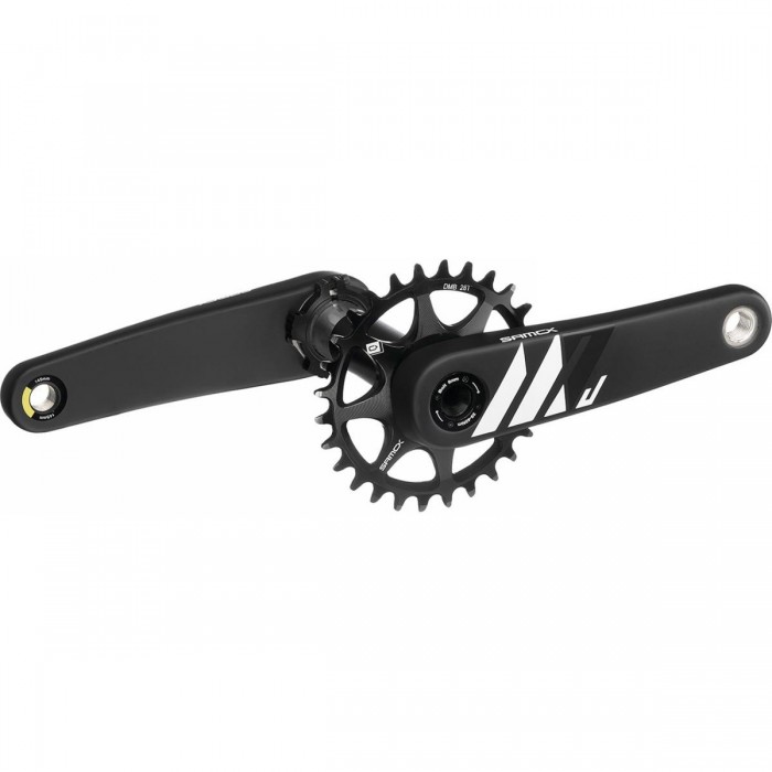 Samox Carbon Crankset 170mm, 34T CNC Aluminum, Black, DUB BSA - 1