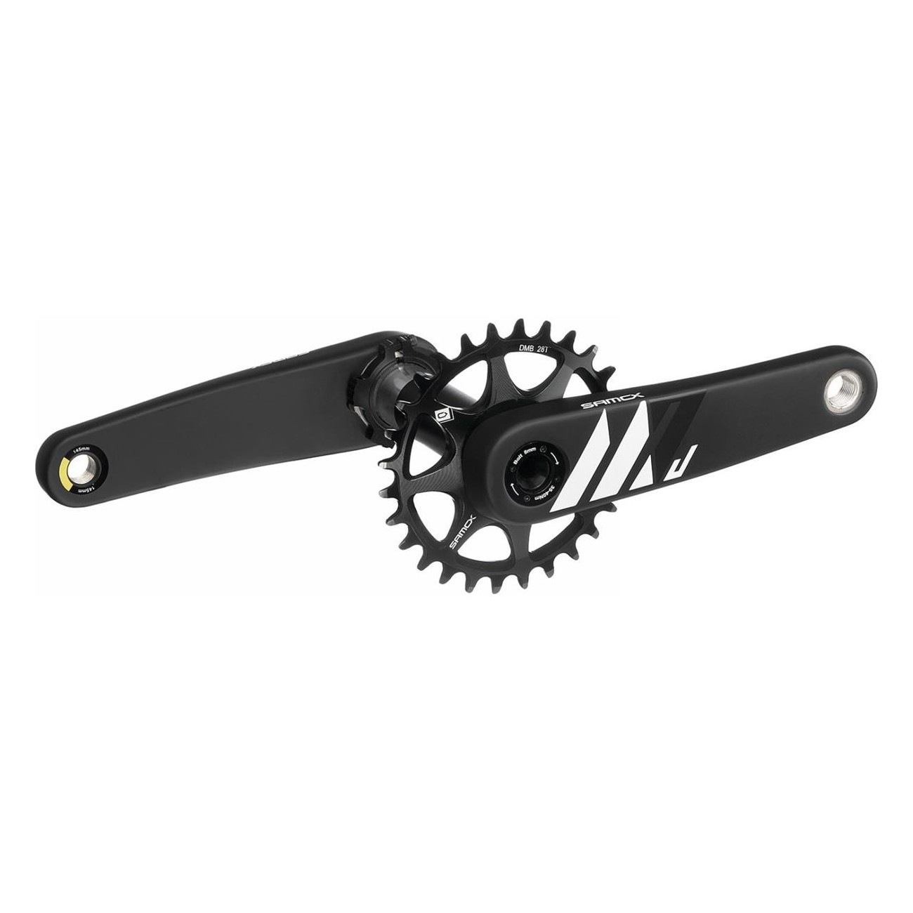 Samox Carbon Crankset 170mm, 34T CNC Aluminum, Black, DUB BSA - 1