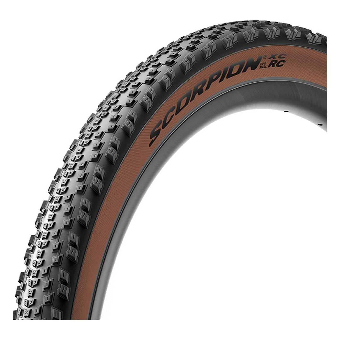 Pneu VTT Pirelli Scorpion XC RC 29x2.40 Noir Marron Classic Prowall - Tubeless Ready, Haute Performance Cross-Country - 1