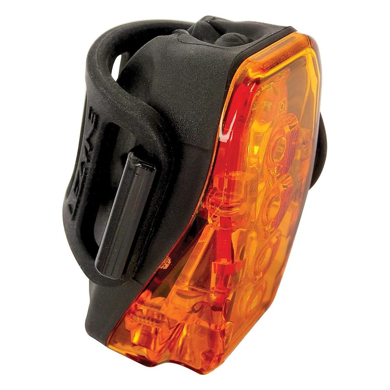 250 Lumen Rear Safety Light with Laser, USB Rechargeable, Black - 1