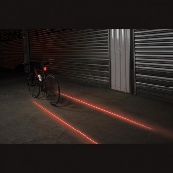 250 Lumen Rear Safety Light with Laser, USB Rechargeable, Black - 5