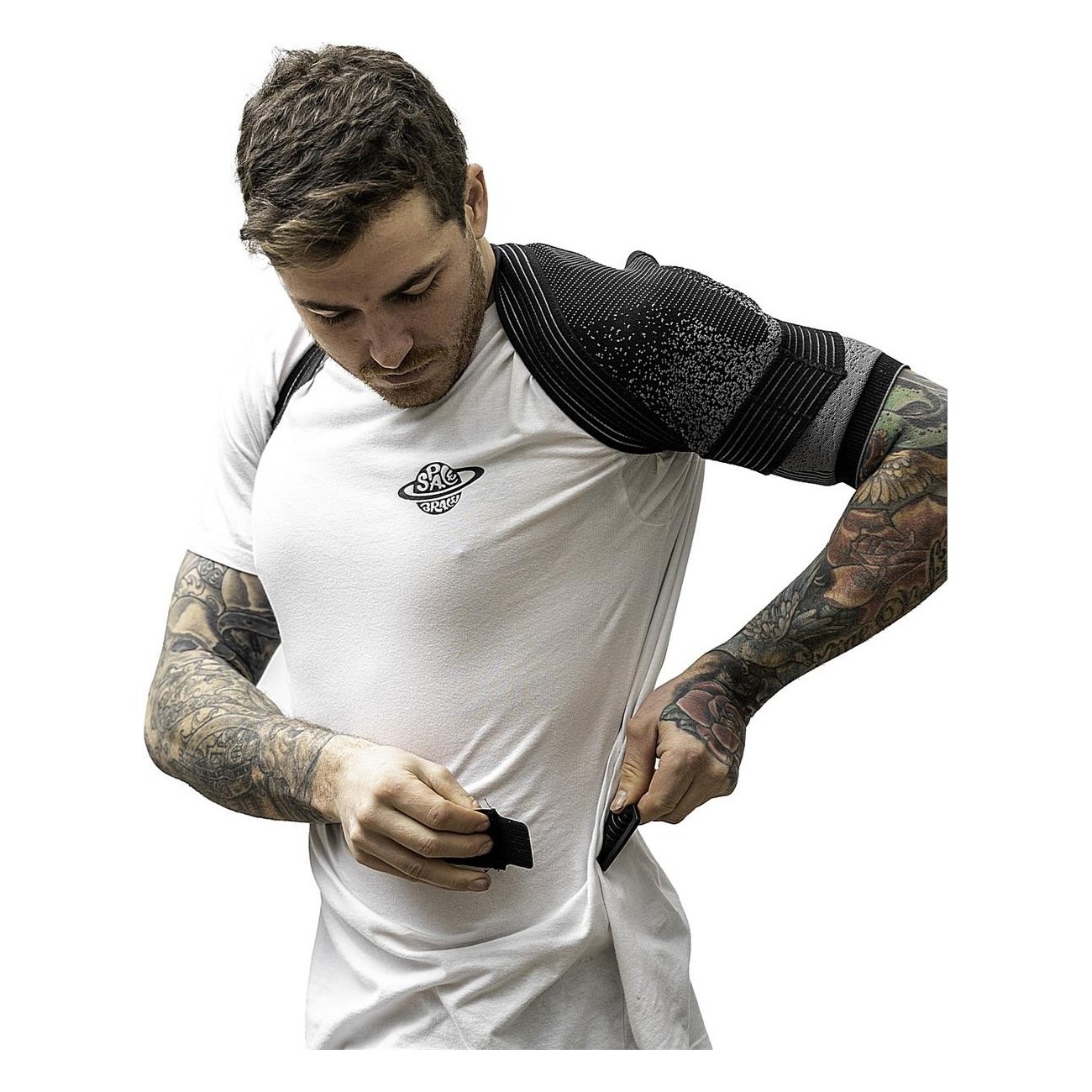 Space Brace Shoulder Support - Size M, Black-Grey, Dislocation Reduction - 5