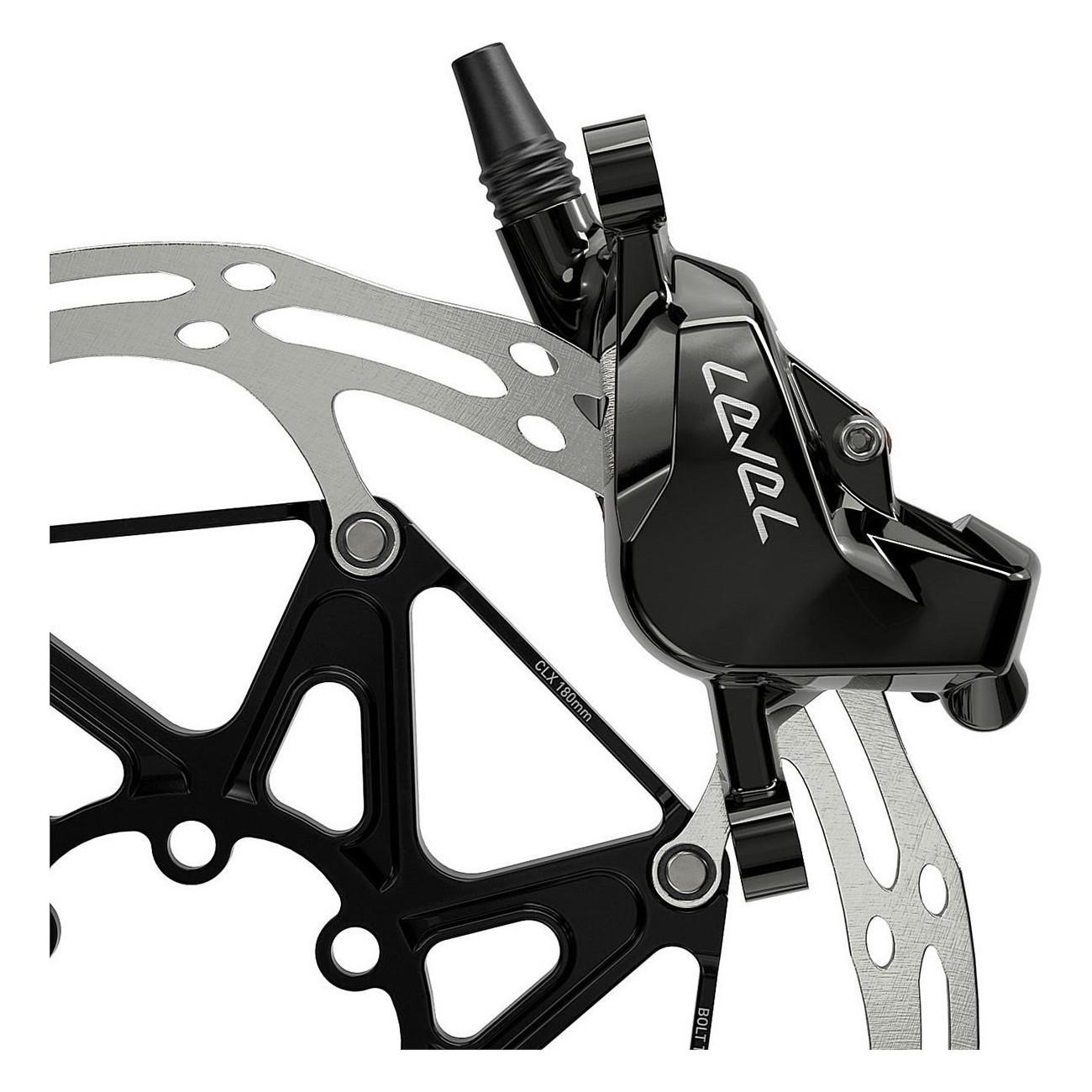 Freno Posteriore Sram Level Ultimate Stealth Nero, 2 Pistoni, Cavo 2000mm, Senza Rotore/Adattatore - 6 - Pinze e comandi - 07108